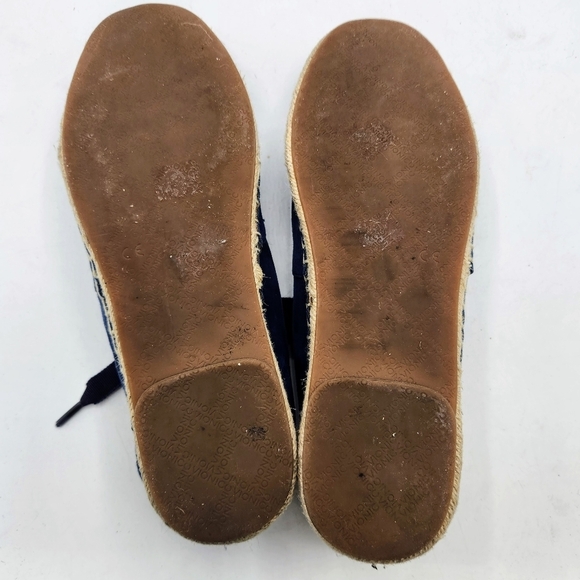 Vionic Lace Up Espadrille Flats Coast Sandy Suede Orthotic In Blue Size 7.5 - Picture 14 of 16